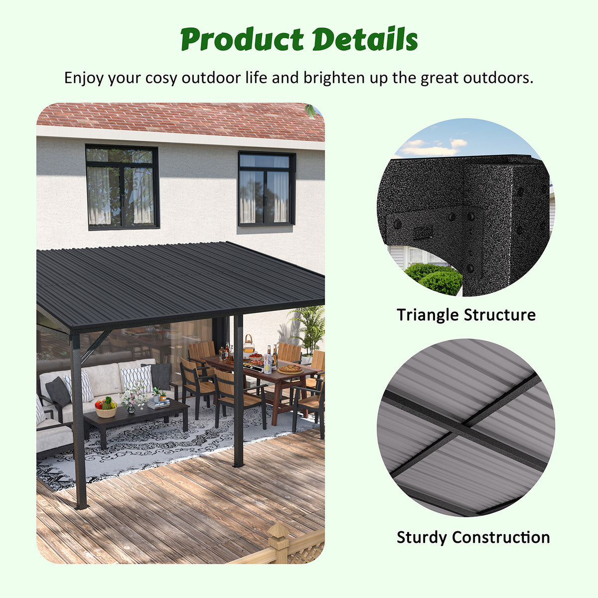 weather resistance Aluminum Pergola