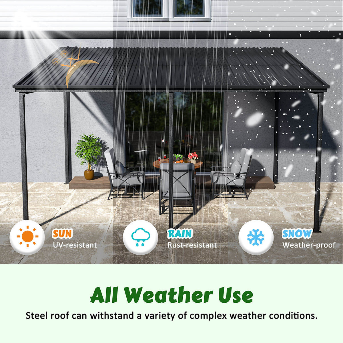 weather resistance aluminum gazebo