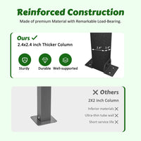 Reinforced leg with cross tubes to ensure excellent load-bearing capacity
