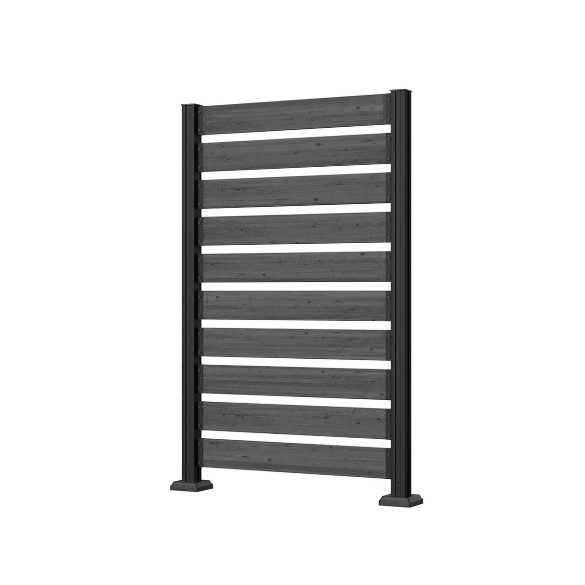 Veikous Wood Privacy Screen, Outdoor Slat Fence Panel with Metal Stake, for Air Conditioner, Trash 1 Panel