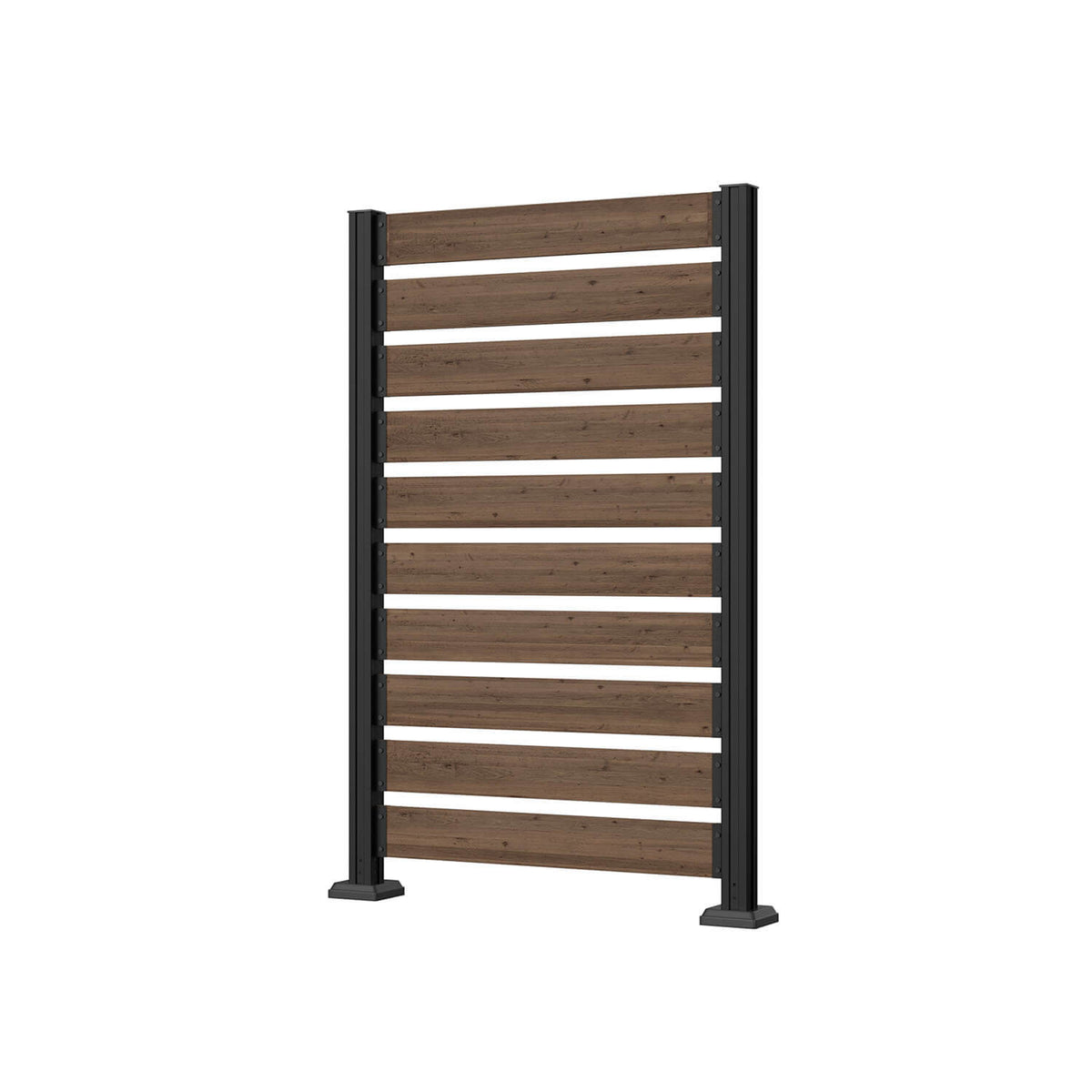 Veikous Wood Privacy Screen, Outdoor Slat Fence Panel with Metal Stake, for Air Conditioner, Trash 1 Panel
