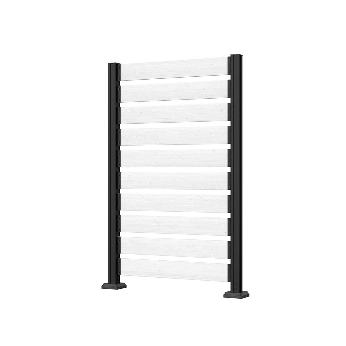 Veikous Wood Privacy Screen, Outdoor Slat Fence Panel with Metal Stake, for Air Conditioner, Trash 1 Panel