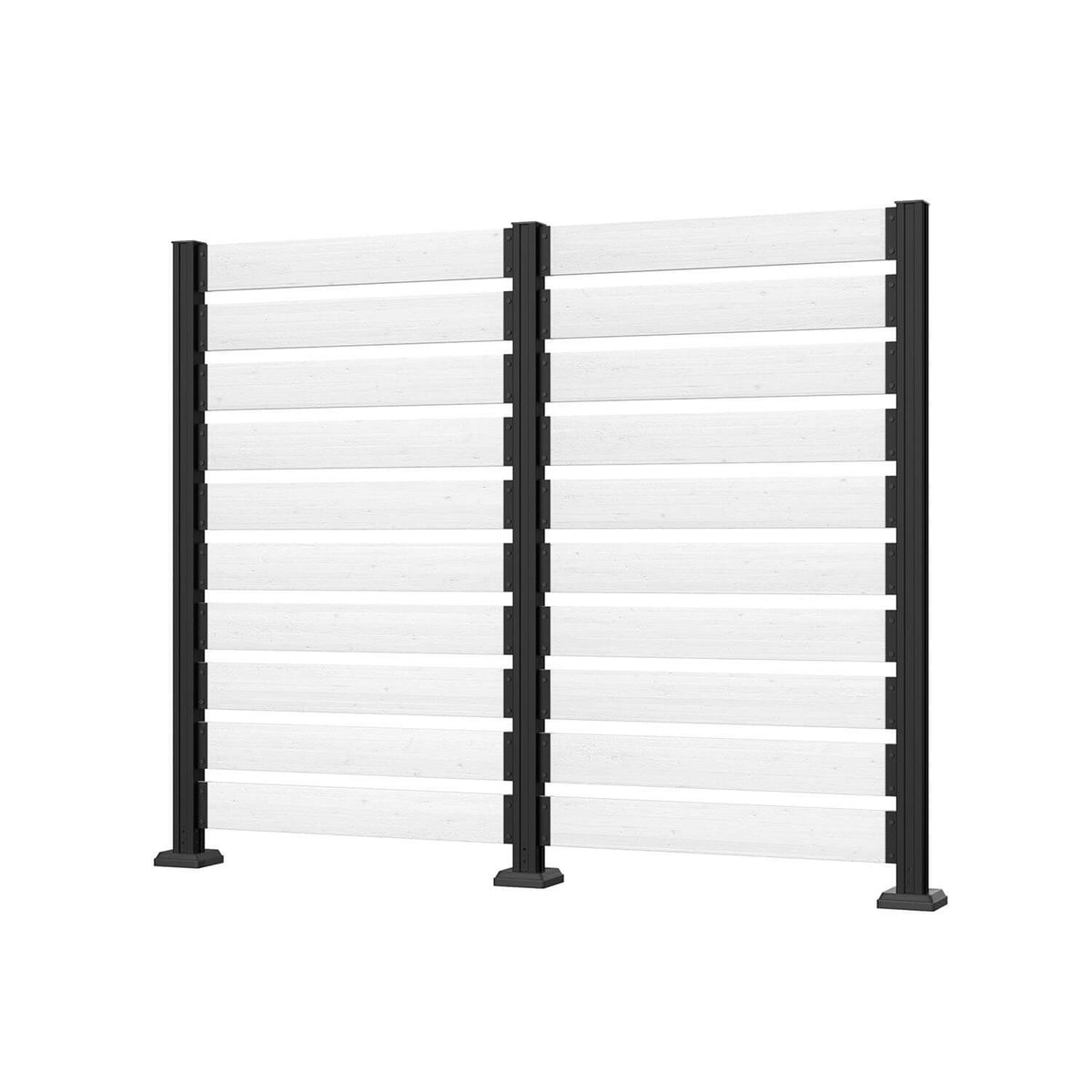 Veikous Wood Privacy Screen, Outdoor Slat Fence Panel with Metal Stake, for Air Conditioner, Trash 1 Panel