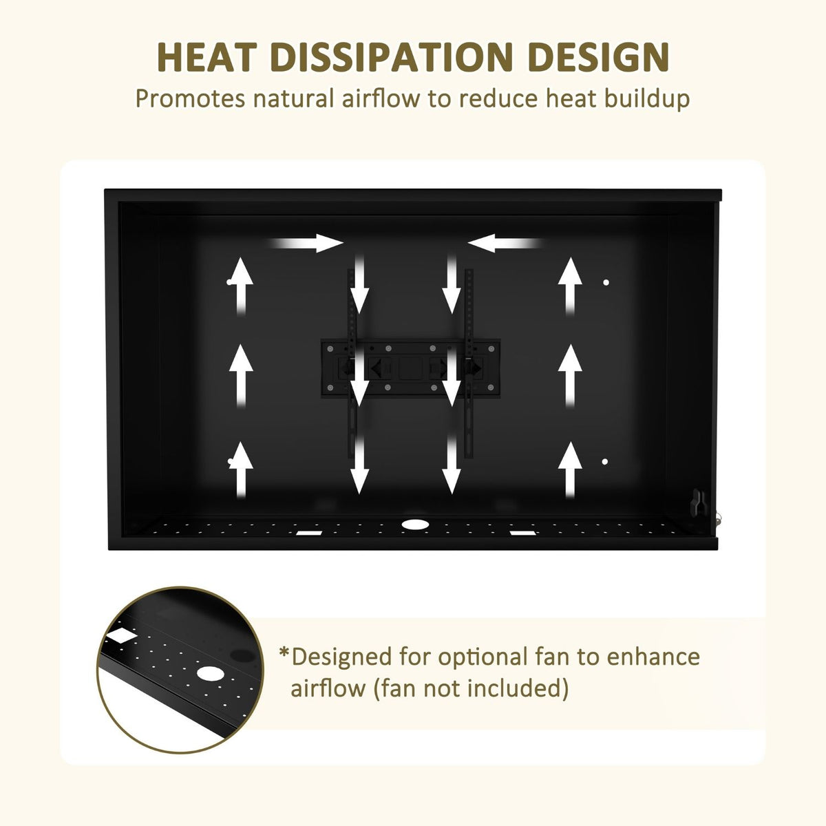 TV Enclosure with Heat Dissipation