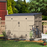 Wood tool shed for yard