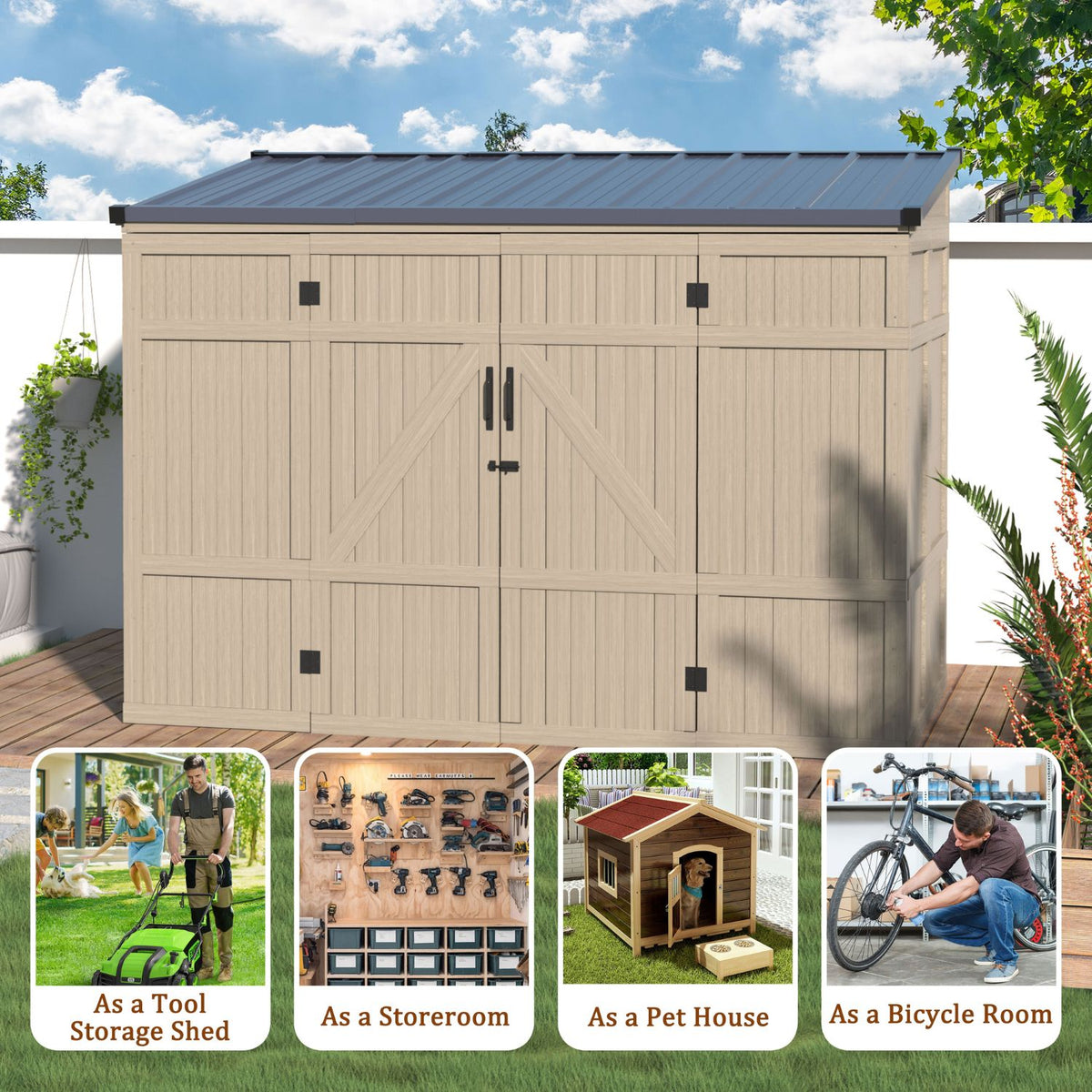 prefab storage sheds wood​