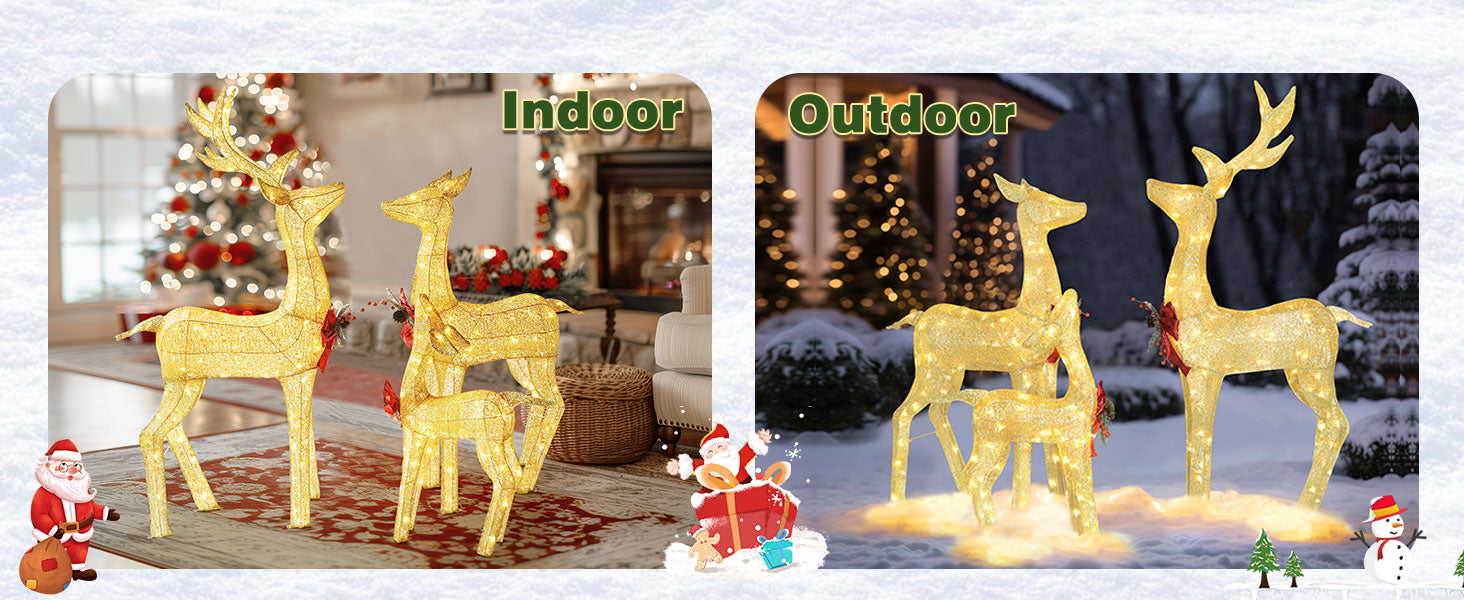 Christmas outdoor decor reindeers