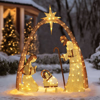 illuminated nativity sets outdoor