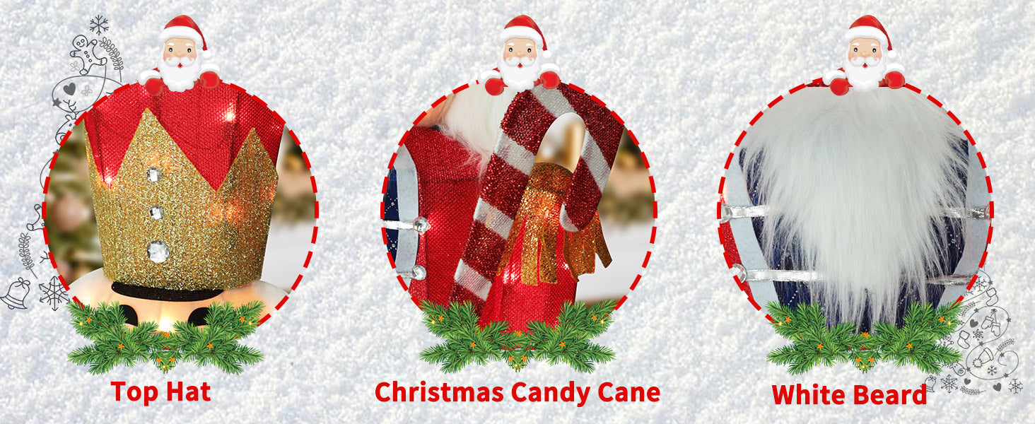 Outdoor nutcracker with candy cane Decoration