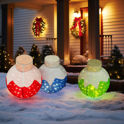 outdoor christmas ball decorations