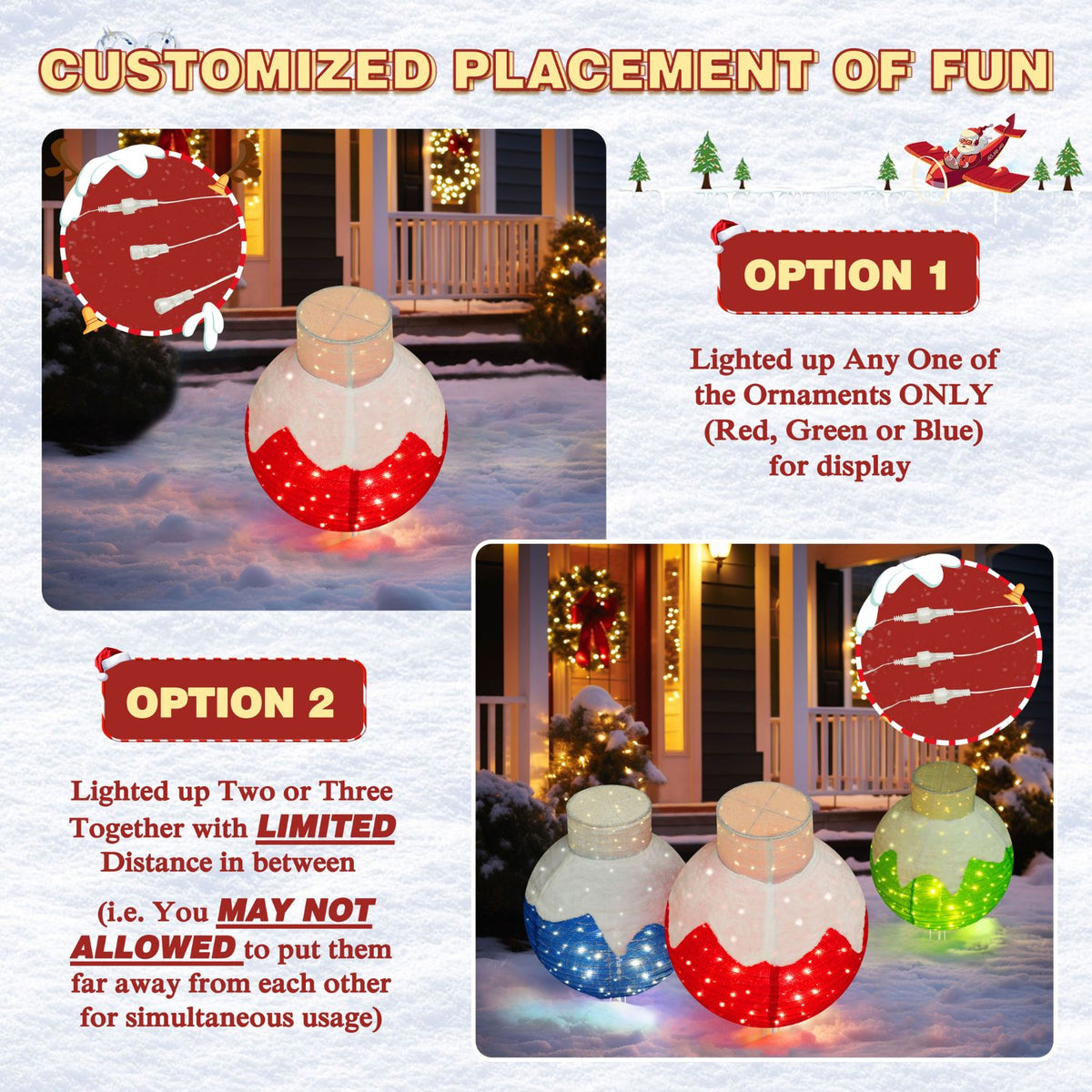 outdoor Christmas ball ornaments