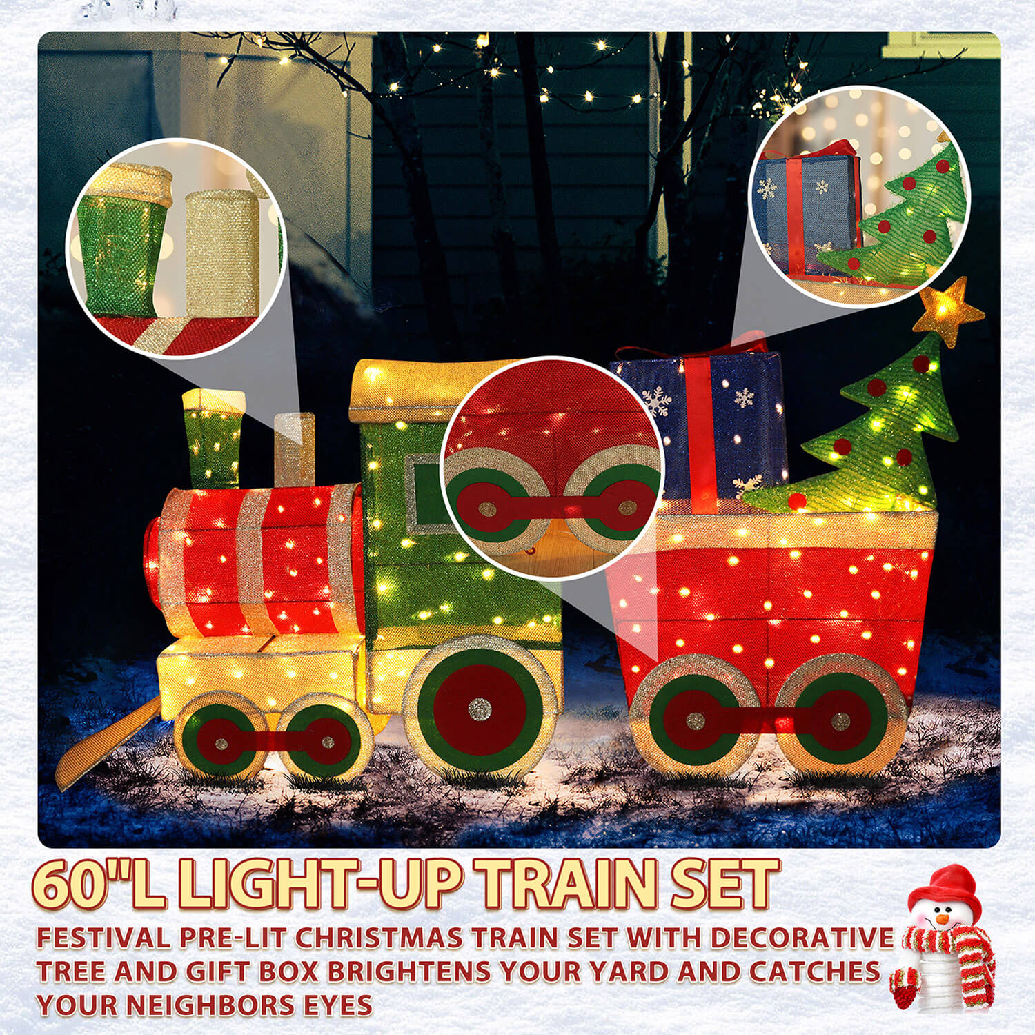 Amazon.com: Quzzil Christmas Gingerbread Express Train