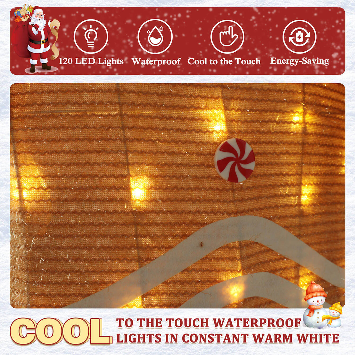 led gingerbread man for outdoor use
