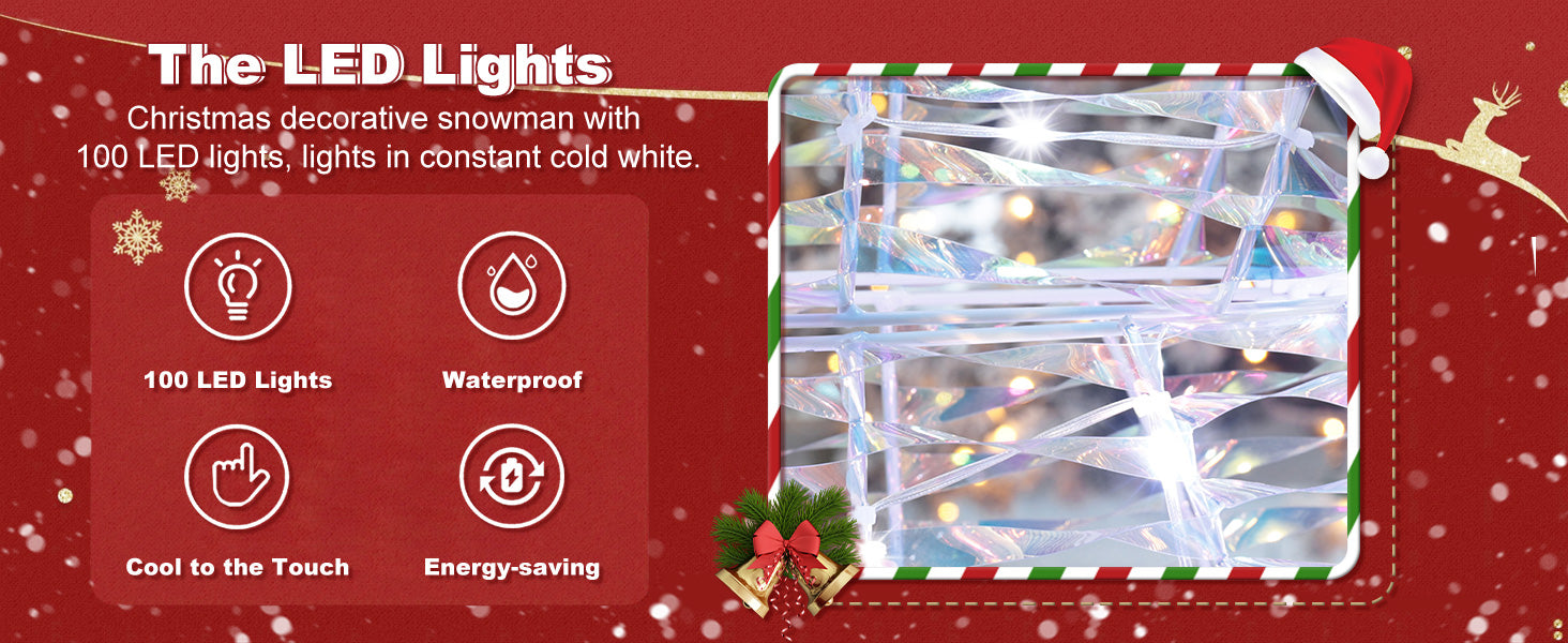 Outdoor Lit LED Snowman