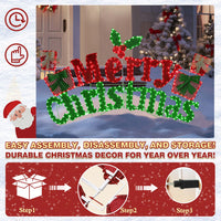 Extra large Merry Christmas lighted sign