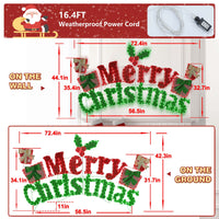 72.4x44.1 led Merry Christmas sign