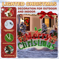 Veikous Outdoor Merry Christmas Sign