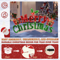 Veikous Outdoor Merry Christmas Sign