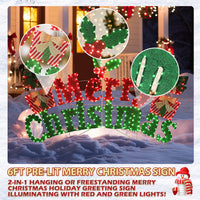 Veikous Outdoor Merry Christmas Sign