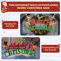 Veikous Outdoor Merry Christmas Sign