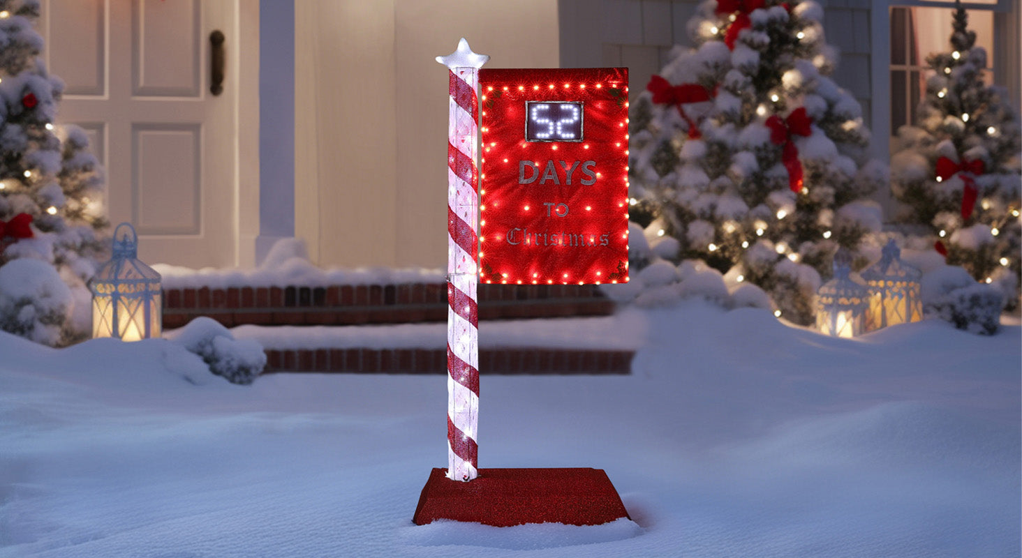 Electronic Christmas Countdown Sign Decoration Idea