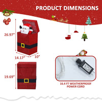 Santa Claus decoration with warm LED lights