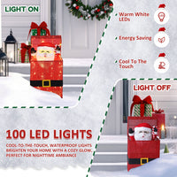 Outdoor Tinsel Santa Decoration