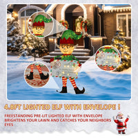 4.8ft lighted elf messenger Christmas decoration