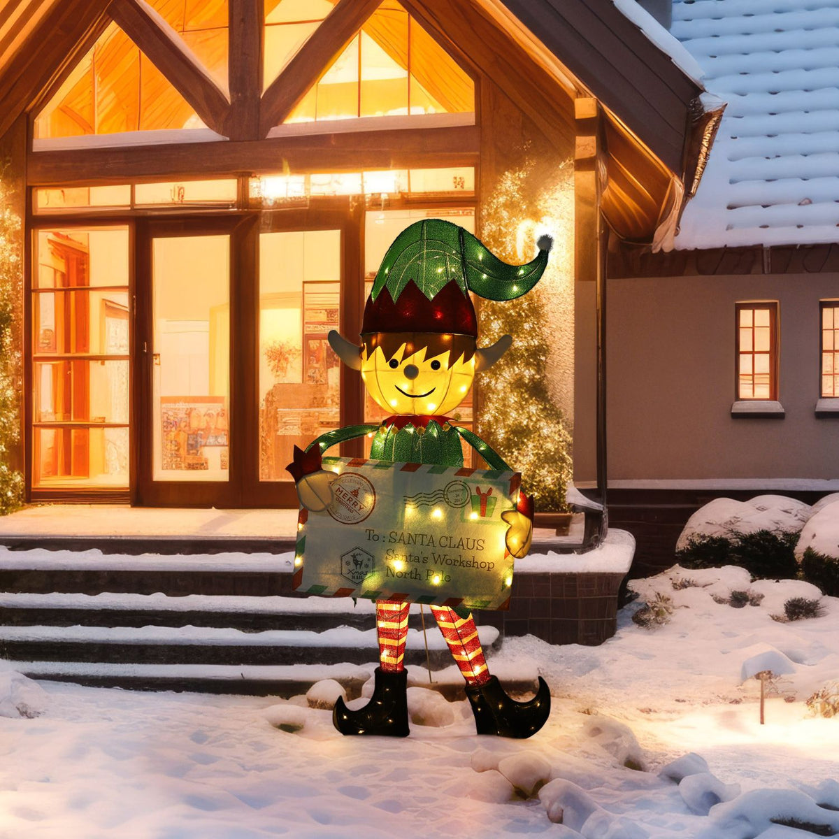 Light-Up Elf Holiday Decor
