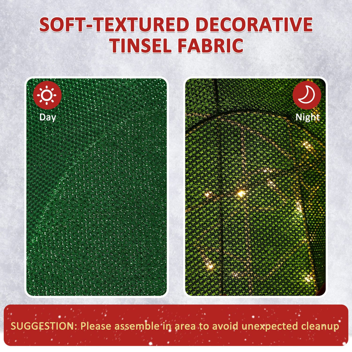 Elf with soft textured tinsel fabric