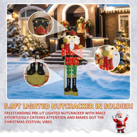 5.9FT Nutcracker Christmas Decor for Front Door, Porch and Party