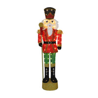 Nutcracker Soldier decoration with lights and crutch 