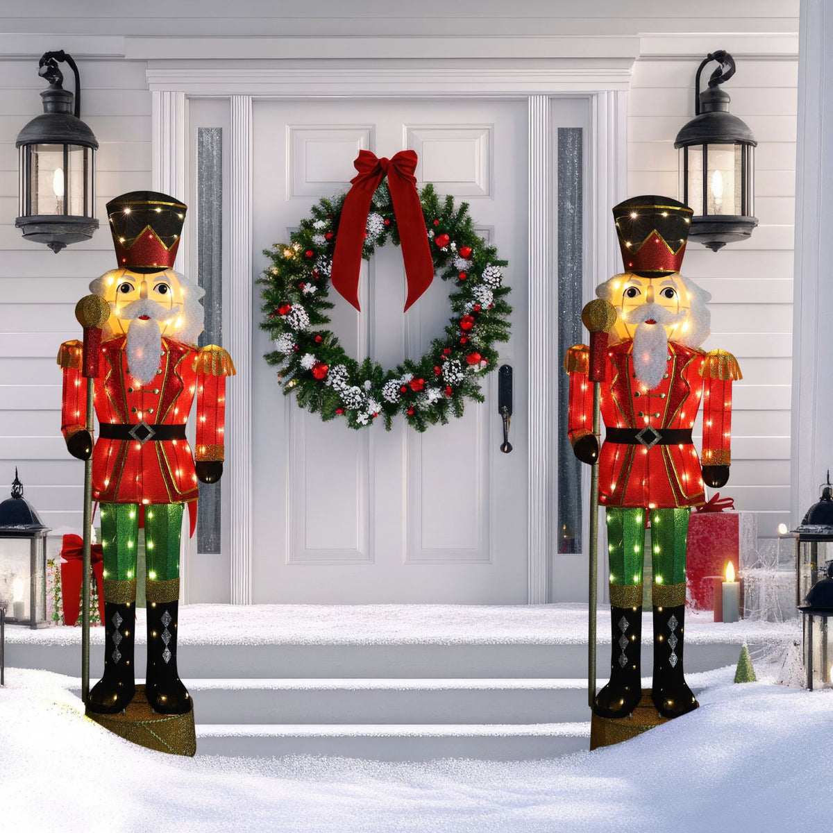 5.9ft Nutcracker Christmas decor for front door