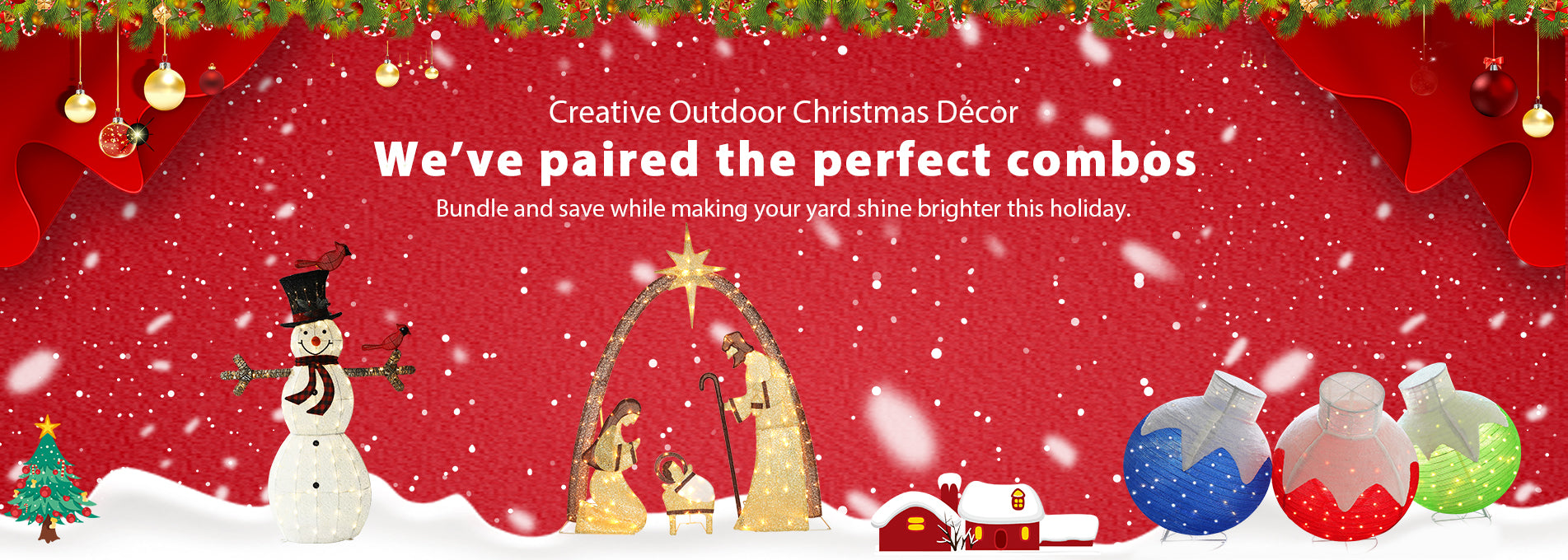 Creative Outdoor Christmas Decor Combos