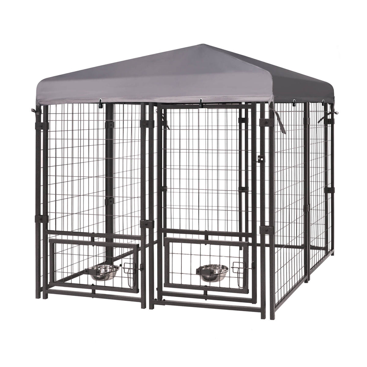 VEIKOUS Large Dog Kennel, Outdoor Dog House with Roof – Veikous