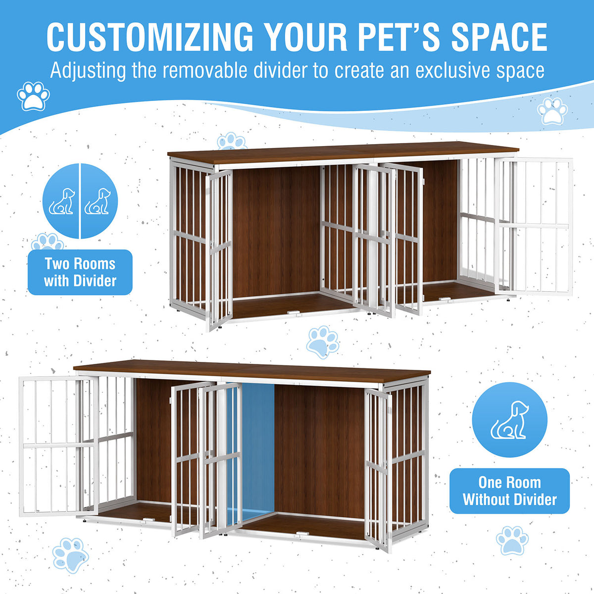 wooden dog kennel for 2 dogs