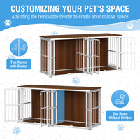 wooden dog kennel for 2 dogs