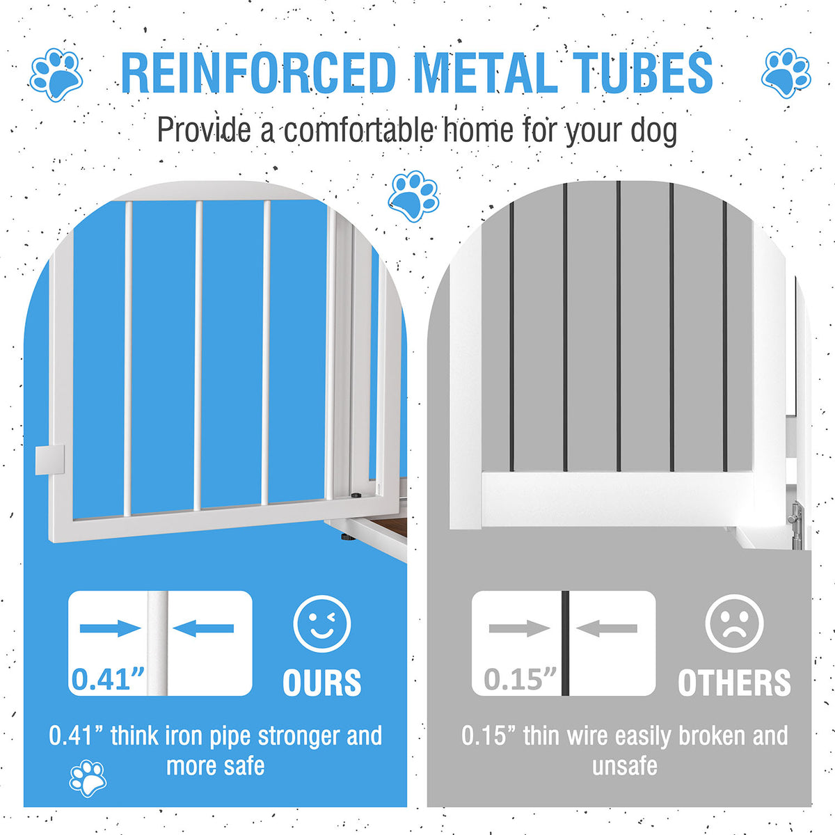 large dog crate with reinforced metal frame