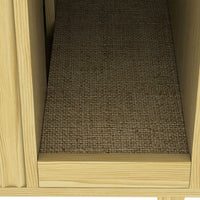 Veikous Hidden Cat Litter Box Enclosure, Cat Cabinet with 2 Doors, Cat Washroom Furniture with Scratch Pad