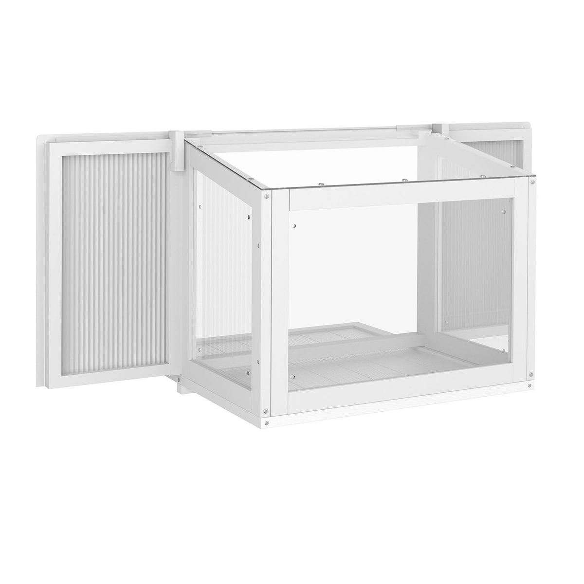 Veikous Wooden Cat Window Box, Catio Window Perch for Sunbathing, Napping, Overlooking