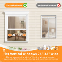 Veikous Wooden Cat Window Box, Catio Window Perch for Sunbathing, Napping, Overlooking