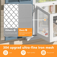 Plexiglass Cat Window Ultra-fine Iron Mesh