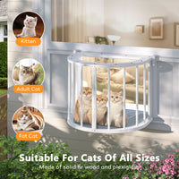 Solid Fir Wood Cat Catio for Indoor Cats