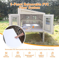 Wooden Hen House with Removable PVC Floor