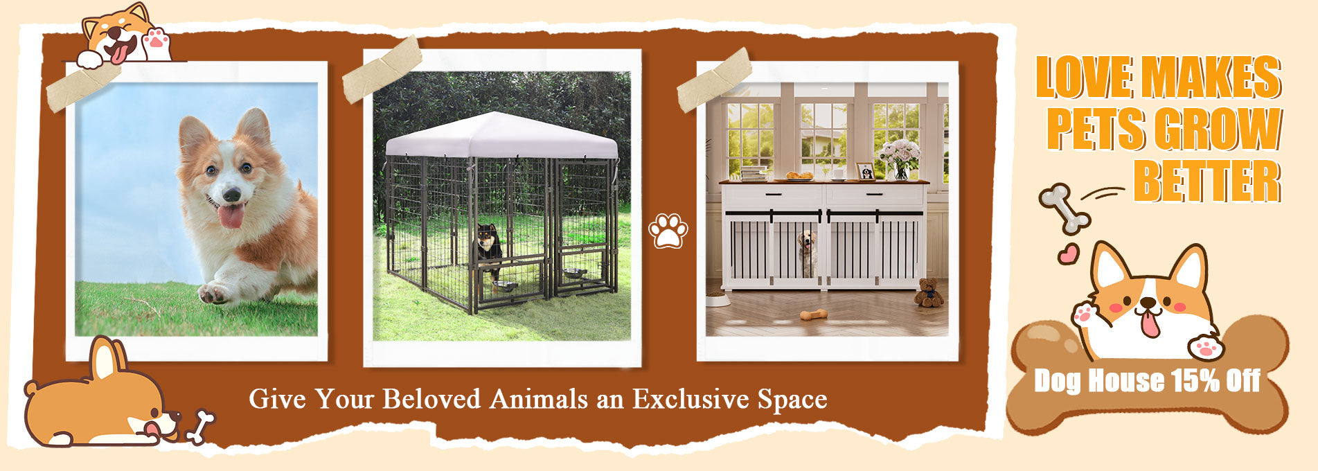 Pet house sale home page banner