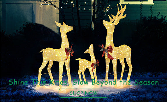 Outdoor Christmas Decoration Deer Family Set