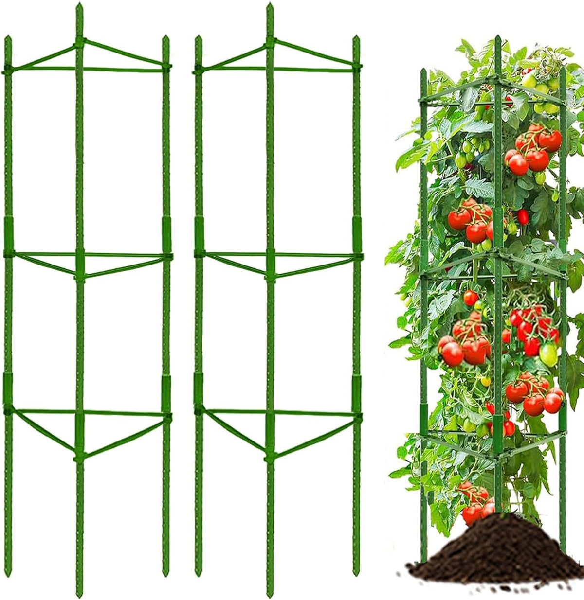 VEIKOUS Tomato Cage for Pots, Tough Kit for Vine