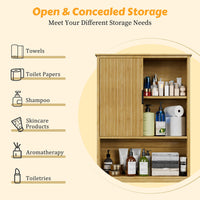 Over the Toilet Storage Cabinet with Sliding Door