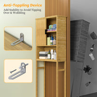 Over the Toilet Storage Cabinet with Sliding Door