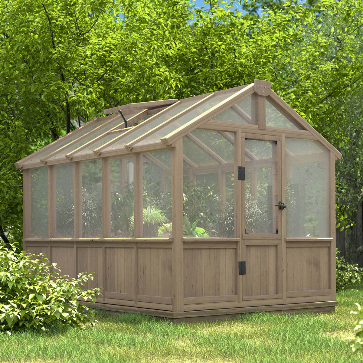 Wood walk in greenhouse for sale